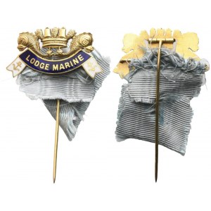 Spilla LODGE MARINE, AU E Smalti (41,3 mm)
