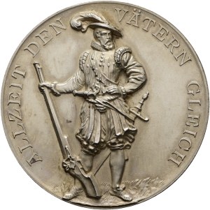 Switzerland - Aargau - Silver medal 1896 - Aarau, Jubilee shooting of the Aarau Shooting Society - Switzerland, Swiss Shooting Medal