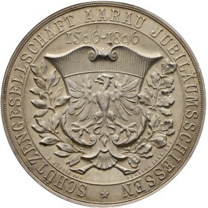 Schweiz - Aargau - Silbermedaille 1896 - Aarau, Jubiläumsschiessen der Schützengesellschaft Aarau