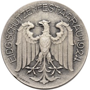 Schweiz - Aargau - Silbermedaille 1924 - Aarau, Eidgenössisches Schützenfest