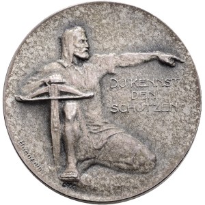 Schweiz - Aargau - Silbermedaille 1924 - Aarau, Eidgenössisches Schützenfest - Den Mitarbeitern gewidmet - Switzerland, Swiss Shooting Medal