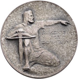 Switzerland - Aargau - Silver medal 1924 - Aarau, Federal Shooting Festival - Dedicated to the employees - Switzerland, Swiss Shooting Medal