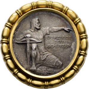 Schweiz - Aargau - Silbermedaille 1924 - Aarau, Eidgenössisches Schützenfest - Brosche