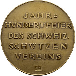 Schweiz - Aargau - Bronzemedaille 1924 - Aarau, Jahrhundertfeier des Schweizerischen Schützenvereins 1824-1924