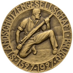 Schweiz - Aargau - Bronzemedaille 1927 - Brugg, Standschützengesellschaft Brugg 1527-1927 - Switzerland, Swiss Shooting Medal