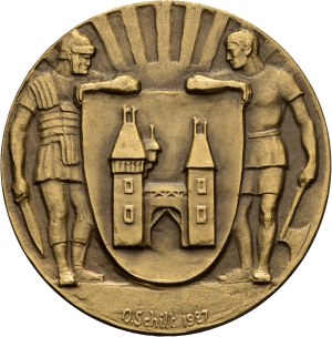 Switzerland - Aargau - Bronze medal 1927 - Brugg, Standschützengesellschaft Brugg 1527-1927 - Switzerland, Swiss Shooting Medal