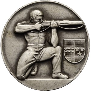 Schweiz - Aargau - versilberte Bronzemedaille 1950 - Aargauischer kantonaler Kleinkaliberschützenverband - Switzerland, Swiss Shooting Medal