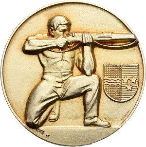 Switzerland - Aargau - gilded silver medal 1968 - Aargauischer kantonaler Kleinkaliberschützenverband - Switzerland, Swiss Shooting Medal