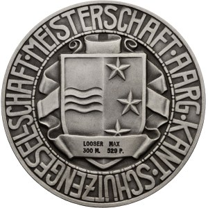 Schweiz - Aargau - Silbermedaille o. J. - Aargauische Kantonalschützengesellschaft, Meisterschaft