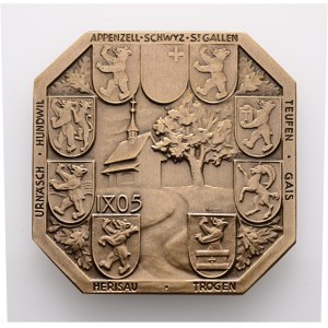 Schweiz - Appenzell Ausserrhoden - Bronzemedaille o. J. - Stoss-Schiessen - Switzerland, Swiss Shooting Medal