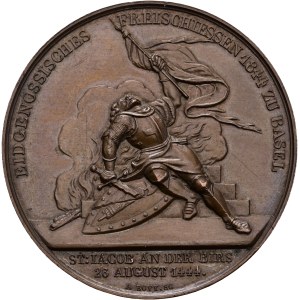 Schweiz - Basel - Kupfermedaille 1844 - Basel, Eidgenössisches Freischiessen