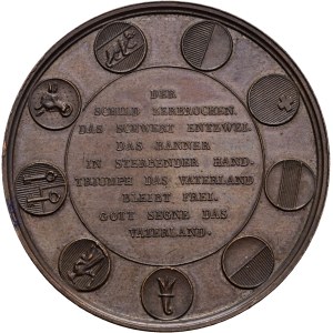 Schweiz - Basel - Kupfermedaille 1844 - Basel, Eidgenössisches Freischiessen