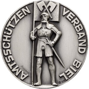 Schweiz - Bern - Silbermedaille 1904 - Biel, Amtsschützenverband - Switzerland, Swiss Shooting Medal