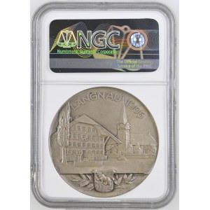 Schweiz - Bern - Silbermedaille 1906 - Langnau, Kantonal-Schützenfest - NGC MS 64 - Switzerland, Swiss Shooting Medal