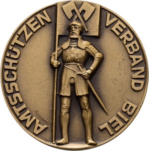 Switzerland - Bern - Bronze medal 1910 - Biel, Official Shooting Association - Switzerland, Swiss Shooting Medal