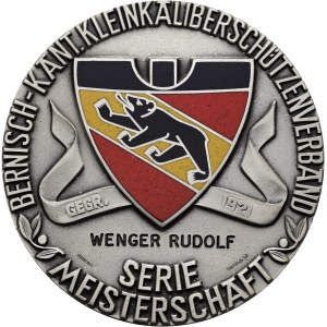 Schweiz - Bern - versilberte Bronzemedaille o. J. - Bernischer Kantonaler Kleinkaliberschützenverband, Serie Meisterschaft