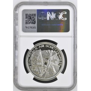 Schweiz - Bern - 50 Franken 1995, Schützentaler - Thun, Eidgenössisches Schützenfest - NGC PF 68 ULTRA CAMEO - Switzerland, 5 Francs Swiss Shooting Thaler