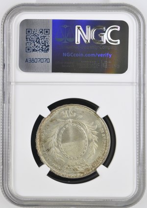 Switzerland - Fribourg - 5 Francs 1934, Shooting Thaler - Fribourg, Federal Shooting Festival - Fribourg, Tir fédéral - NGC MS 64 - Switzerland, 5 Francs Swiss Shooting Thaler