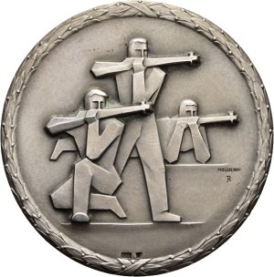 Switzerland - Fribourg - Silver medal 1962 - Fribourg, Société cantonale des tireurs Fribourgeois - Switzerland, Swiss Shooting Medal