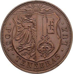 Switzerland - Geneva - Copper medal 1899 - Genève, Tir, Caisse de la réassurance mutuelle - Switzerland, Swiss Shooting Medal