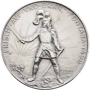 Schweiz - Graubünden - Silbermedaille 1900 - Chur, Graubündnerisches Kantonal-Schützenfest - Switzerland, Swiss Shooting Medal