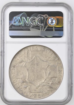 Switzerland - Lucerne - Silver medal 1901 - Lucerne, Federal Shooting Festival - NGS MS 64 - Switzerland, Swiss Shooting Medal