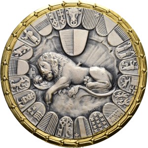 Schweiz - Luzern - versilberte Bronzemedaille 1957 - Luzern, XIII. Eidgenössisches Kleinkaliberschützenfest
