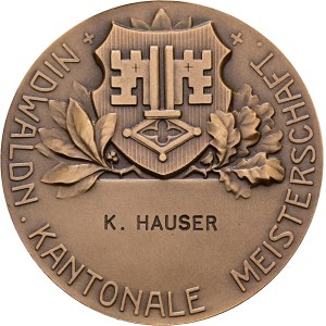 Schweiz - Nidwalden - Bronzemedaille o. J. - Nidwaldner kantonale Meisterschaft - Switzerland, Swiss Shooting Medal