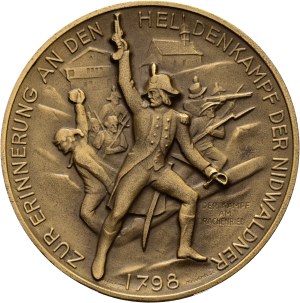 Switzerland - Nidwalden - Bronze medal 1948 - Stansstad, 28th Nidwalden Cantonal Shooting Festival - Switzerland, Swiss Shooting Medal