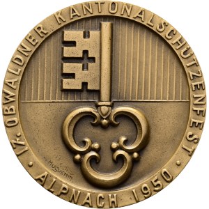 Schweiz - Obwalden - Bronzemedaille 1950 - Alpnach, 17. Obwaldner Kantonalschützenfest