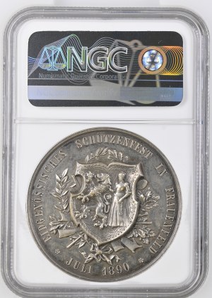 Switzerland - Thurgau - Silver medal 1890 - Frauenfeld, Federal Shooting Festival - NGC MS 61 - Switzerland, Swiss Shooting Medal