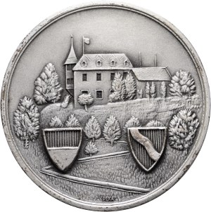 Switzerland - Thurgau - silver-plated bronze medal 1952 - Schönenberg, Flobertclub Kleinkaliberschützen 1902-1952 - Switzerland, Swiss Shooting Medal