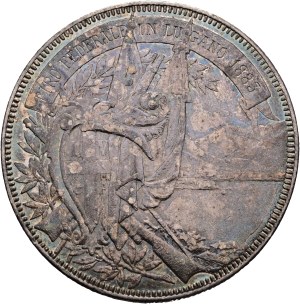 Schweiz - Tessin / Ticino - 5 Franken 1883, Schützentaler - Lugano, Eidgenössisches Schützenfest / Tiro federale - Switzerland, 5 Francs Swiss Shooting Thaler