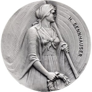 Schweiz - Tessin / Ticino - versilberte Bronzemedaille o. J. - Federazione cantonale ticinese, Maestro tiratore