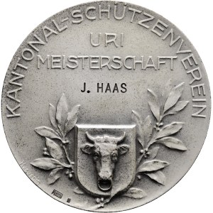 Schweiz - Uri - Silbermedaille o. J. - Kantonal-Schützenverein, Meisterschaft - Switzerland, Swiss Shooting Medal