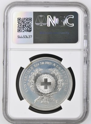 Switzerland - Vaud - 50 Francs 2000, Shooting Thaler - Bière, Federal Shooting Festival - NGC PF 67 ULTRA CAMEO - Switzerland, 5 Francs Swiss Shooting Thaler