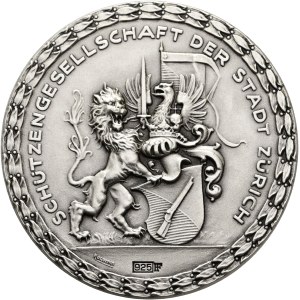 Schweiz - Zürich - Silbermedaille 1991 - Zürich, Schützengesellschaft der Stadt Zürich, Knabenschiessen - Switzerland, Swiss Shooting Medal