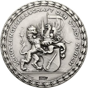Switzerland - Zurich - Silver Medal 1991 - Zurich, Shooting Society of the City of Zurich, Knabenschiessen - Switzerland, Swiss Shooting Medal