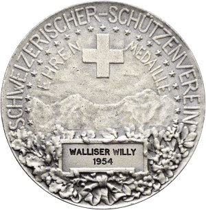 Switzerland - Silver medal 1954 - Swiss Shooting Club, Medal of Honor, William Tell - Switzerland, Swiss Shooting Medal