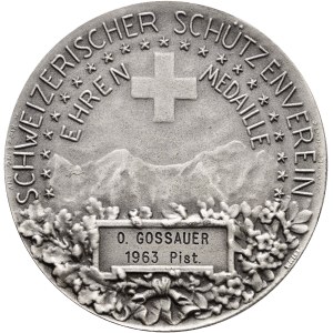 Schweiz - Silbermedaille 1963 - Schweizerischer Schützenverein, Ehrenmedaille, Wilhelm Tell - Switzerland, Swiss Shooting Medal