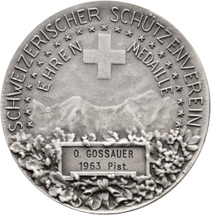 Switzerland - Silver medal 1963 - Swiss Shooting Club, Medal of Honor, William Tell - Switzerland, Swiss Shooting Medal