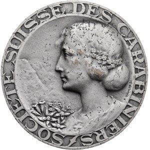 Schweiz - Silbermedaille o. J. - Société Suisse des carabiniers, Maîtrise fédérale de campagne 300 m