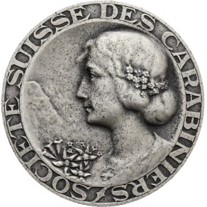Schweiz - Silbermedaille o. J. - Société Suisse des carabiniers, Maîtrise fédérale de campagne Pistolet