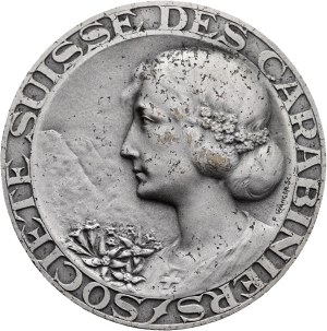 Switzerland - Silver medal n.d. - Société Suisse des carabiniers, Maîtrise fédérale de campagne 300 m - Switzerland, Swiss Shooting Medal
