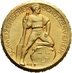 Switzerland - gilded silver medal n.d. - Swiss Shooting Association, Swiss Field Championship 300 m - Switzerland, Swiss Shooting Medal