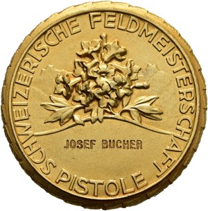Switzerland - gilded silver medal n.d. - Swiss Shooting Club, Swiss Field Championship Pistol - Switzerland, Swiss Shooting Medal