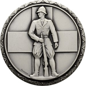 Schweiz - versilberte Bronzemedaille o. J. - Schweizerisches Polizei Fernschiessen - Switzerland, Swiss Shooting Medal
