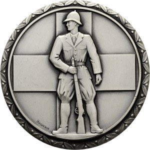 Switzerland - silver-plated bronze medal n.d. - Swiss police long-range shooting - Switzerland, Swiss Shooting Medal