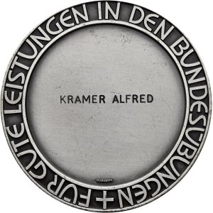 Switzerland - silver-plated bronze medal n.d. - Schweizerischer Arbeiterschützenbund - For good performance in the federal exercises - Switzerland, Swiss Shooting Medal