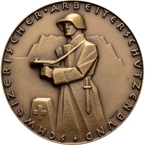 Schweiz - Bronzemedaille o. J. - Schweizerischer Arbeiterschützenbund - Für gute Leistungen in den Bundesübungen - Switzerland, Swiss Shooting Medal
